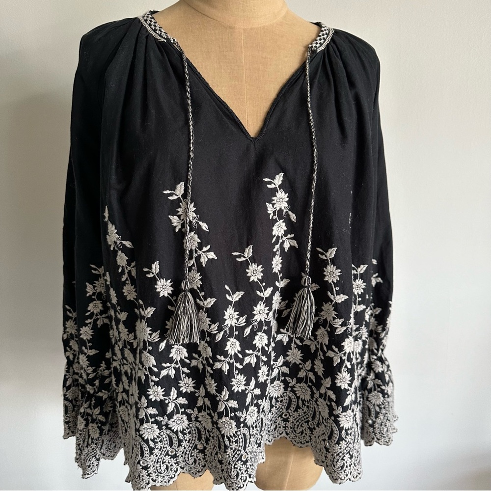 Ulla Johnson embroidered long sleeve top